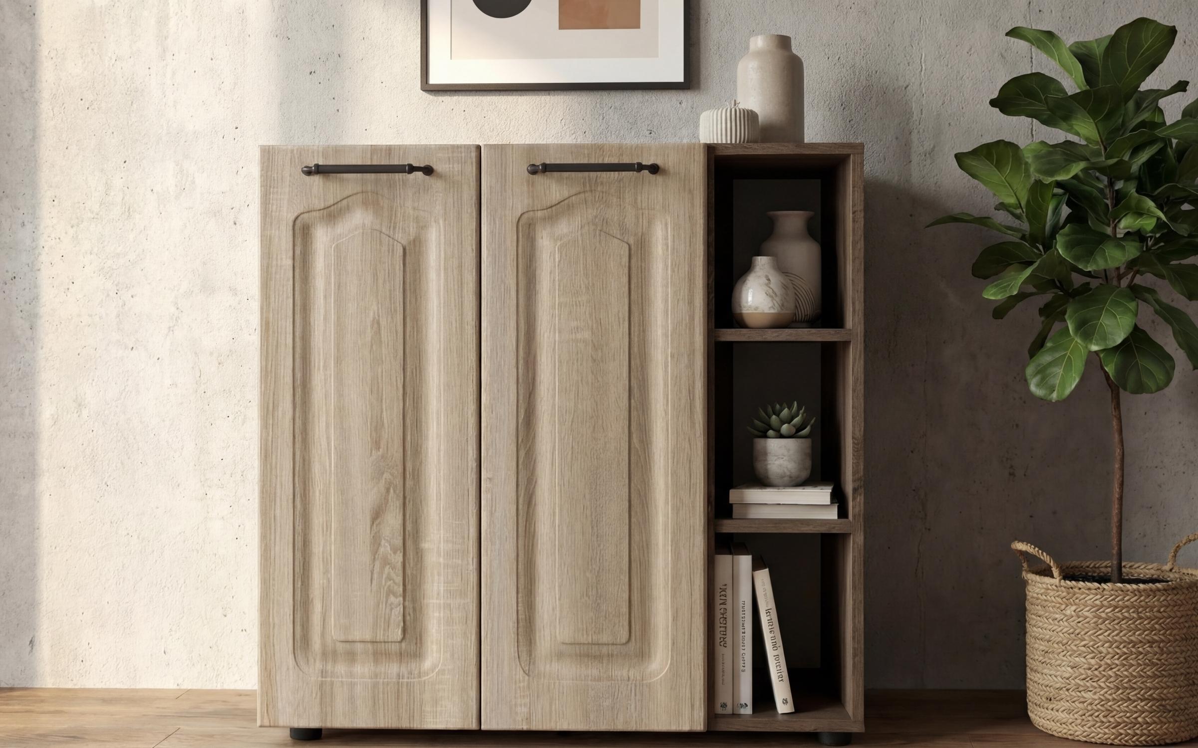 Comoda Nikon, stejar scandinav inchis + stejar sonoma  4